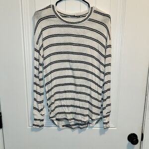 Staccato Black and White Striped Top